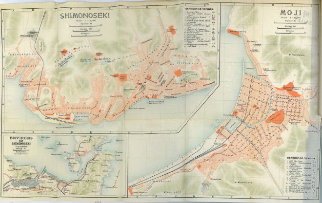 Shimonoseki Moji Japan map 194